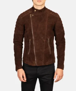 Alternative view of Faisor Mocha Suede Biker Jacket