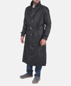 Alternative view of Daniel Black Leather Trench Coat