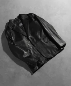 Alternative view of Daron Black Leather Blazer
