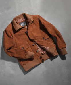 Alternative view of Eaton Brown Suede Bomber Jacket