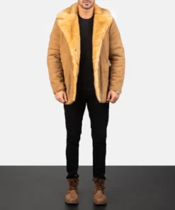 Alternative view of Furlong Beige Suede Leather Coat