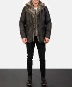 Alternative view of Furlong Black Leather Coat