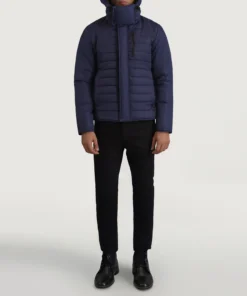 Alternative view of Malcolm Blue Hooded Puffer Jacket