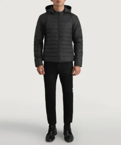 Alternative view of Tyler Black Hooded Puffer Jacket