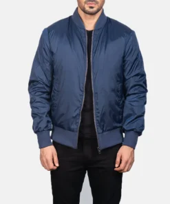 Alternative view of Zack Blue Bomber Jacket