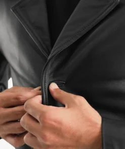 Alternative view of Classmith Black Leather Coat