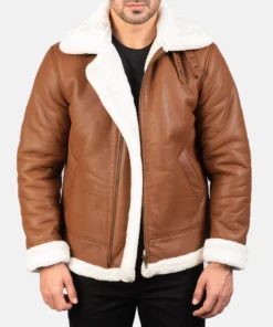 Francis B-3 Brown Leather Bomber Jacket