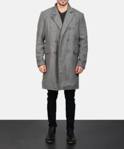 Alternative view of Claud Grey Wool Double Breasted Coat