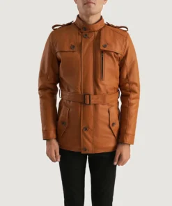 Hunter Tan Brown Fur Leather Jacket