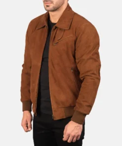 Alternative view of Tomchi Tan Suede Leather Jacket