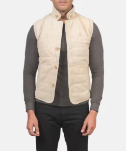 Tony Off-White Suede Vest