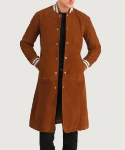 Wilde Brown Suede Varsity Coat