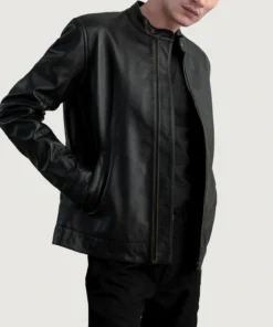 Alternative view of Zen Black Leather Biker Jacket