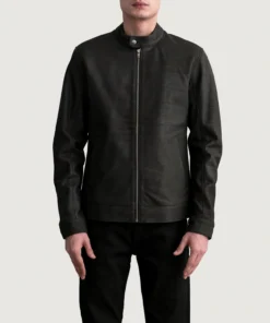 Alternative view of Zen Tumbled Brown Leather Biker Jacket