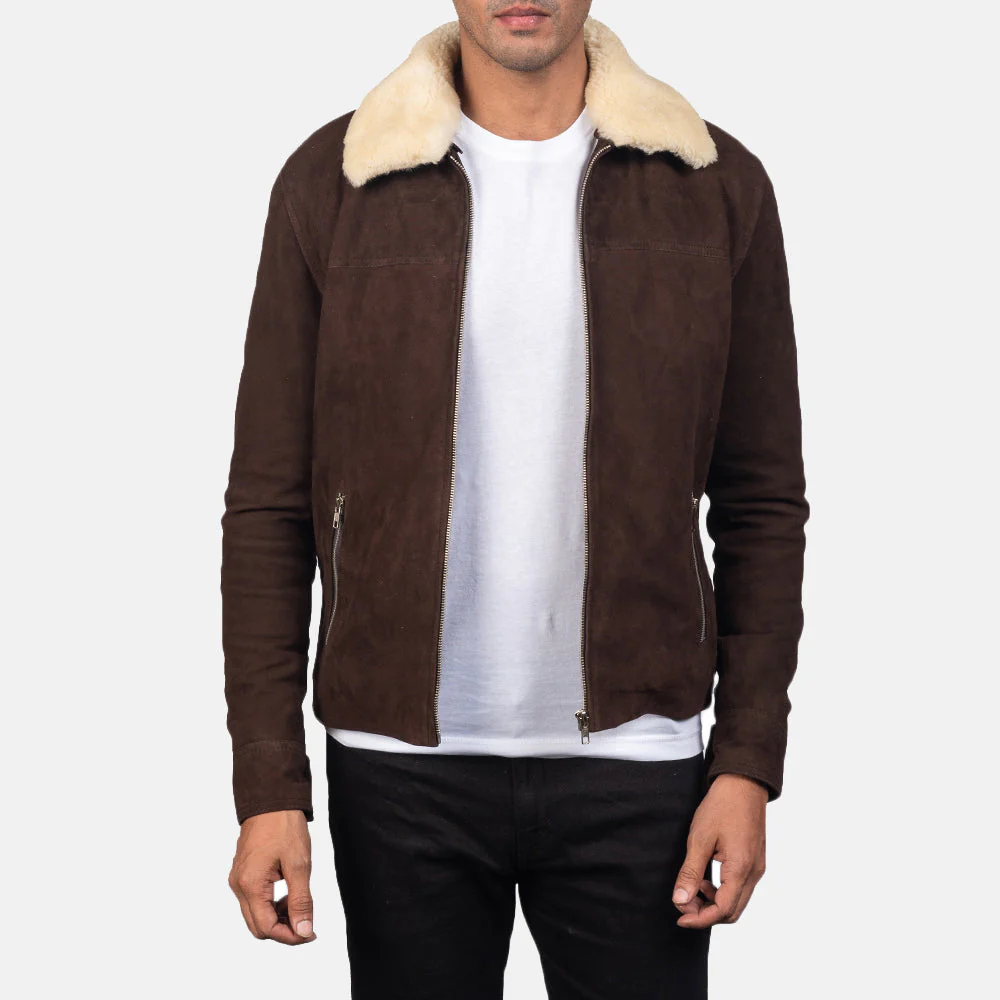 Coffner Brown Shearling Fur Jacket - Image 3