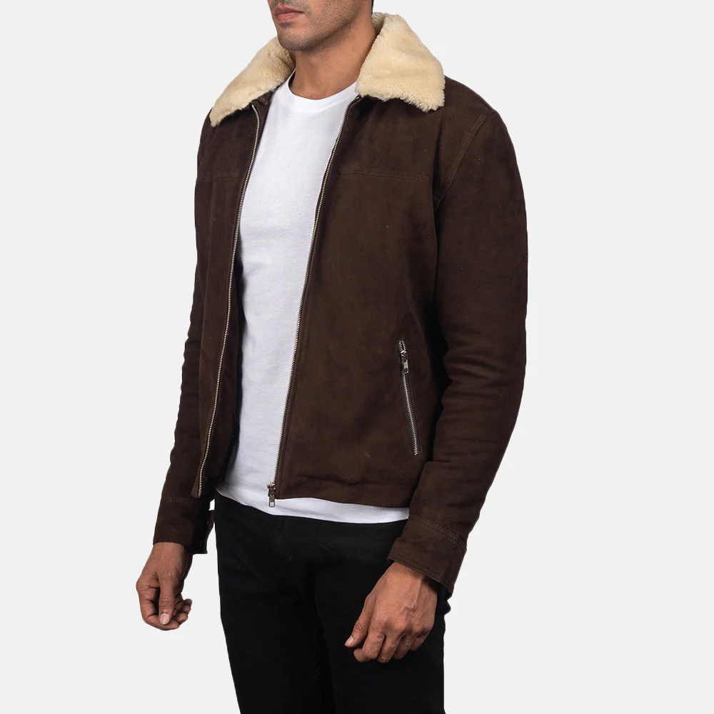 Coffner Brown Shearling Fur Jacket - Image 4