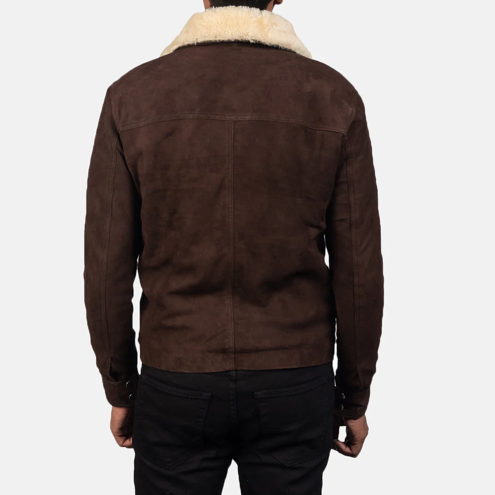 Coffner Brown Shearling Fur Jacket - Image 5