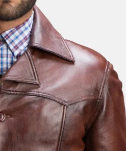 Alternative view of Vincent Alley Brown Leather Jacket