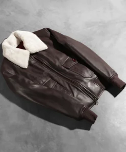Alternative view of Stella G-1 Maroon Leather Bomber Jacket