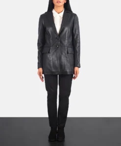 Alternative view of Marilyn Black Leather Blazer