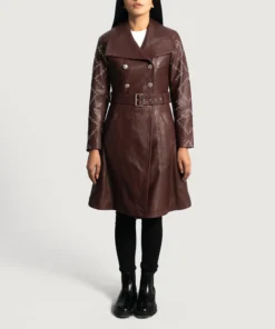 Alternative view of Missoni Maroon Leather Trench Coat