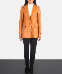 Alternative view of Marilyn Tan Brown Leather Blazer