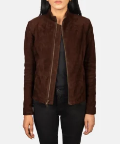 Rumella Mocha Suede Biker Jacket