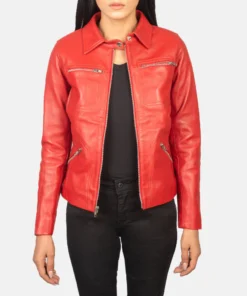 Tomachi Red Leather Jacket